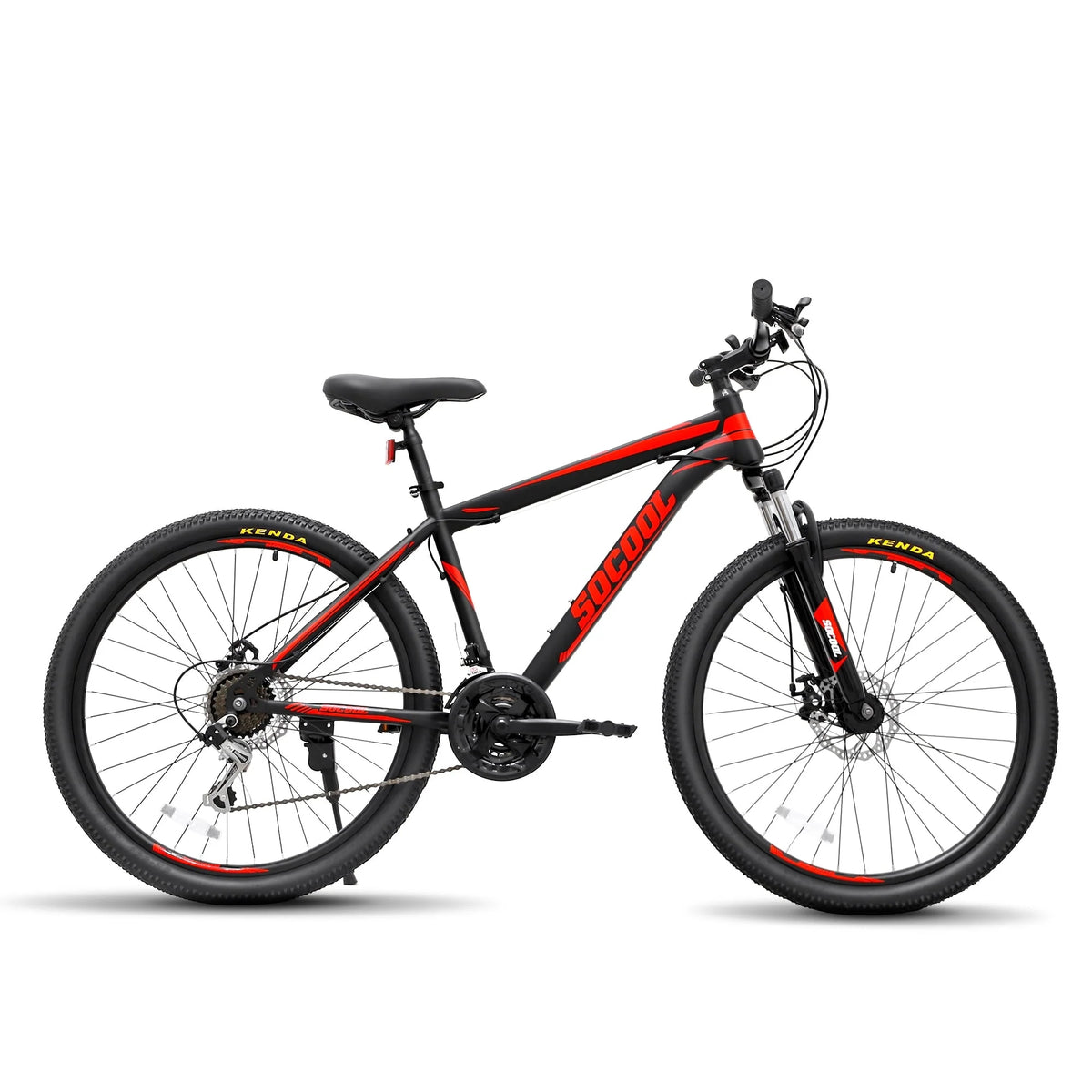 26" MTB Mountain Bike, Hardtail Bicycle for Mens Womens, Suspension Fork and Dual Disc Brake, 17" Frame, Stainless Steel Frame, 21 Speed Shimano